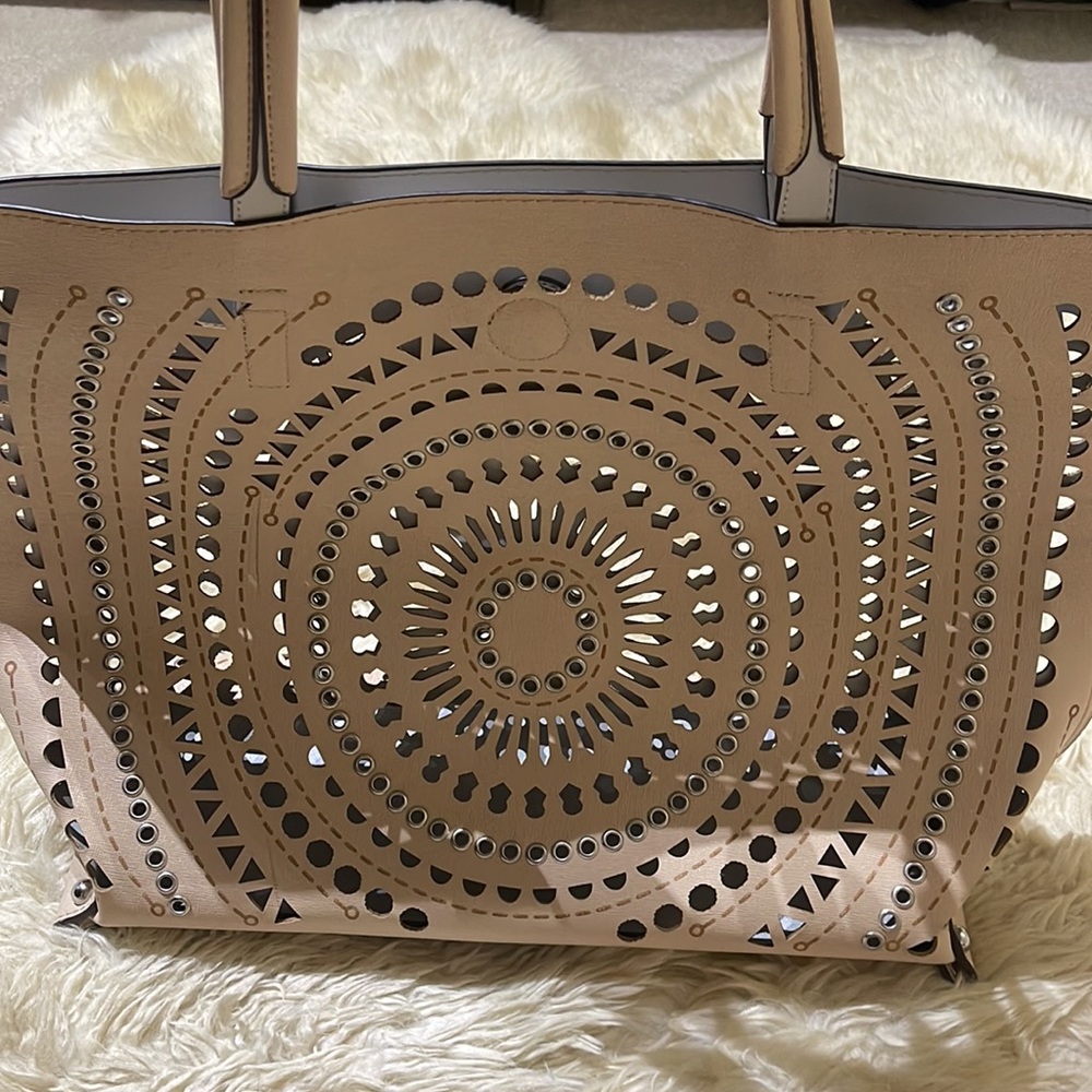 Large Chinese Laundry Beige Tote